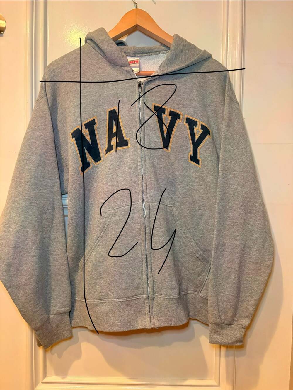Soffe Navy Zip Up Hoodie